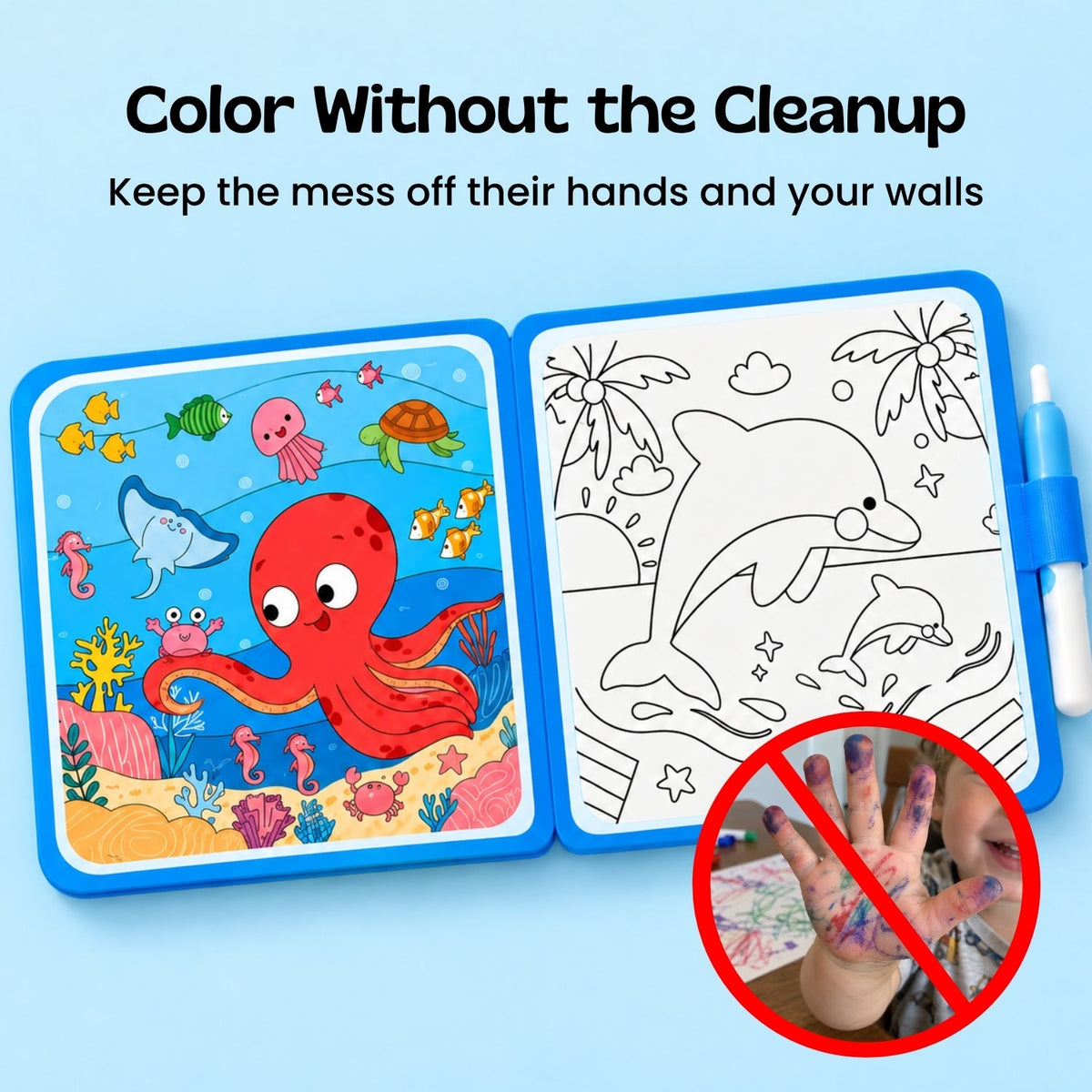 TibaToes MagicSplash Water Coloring Book