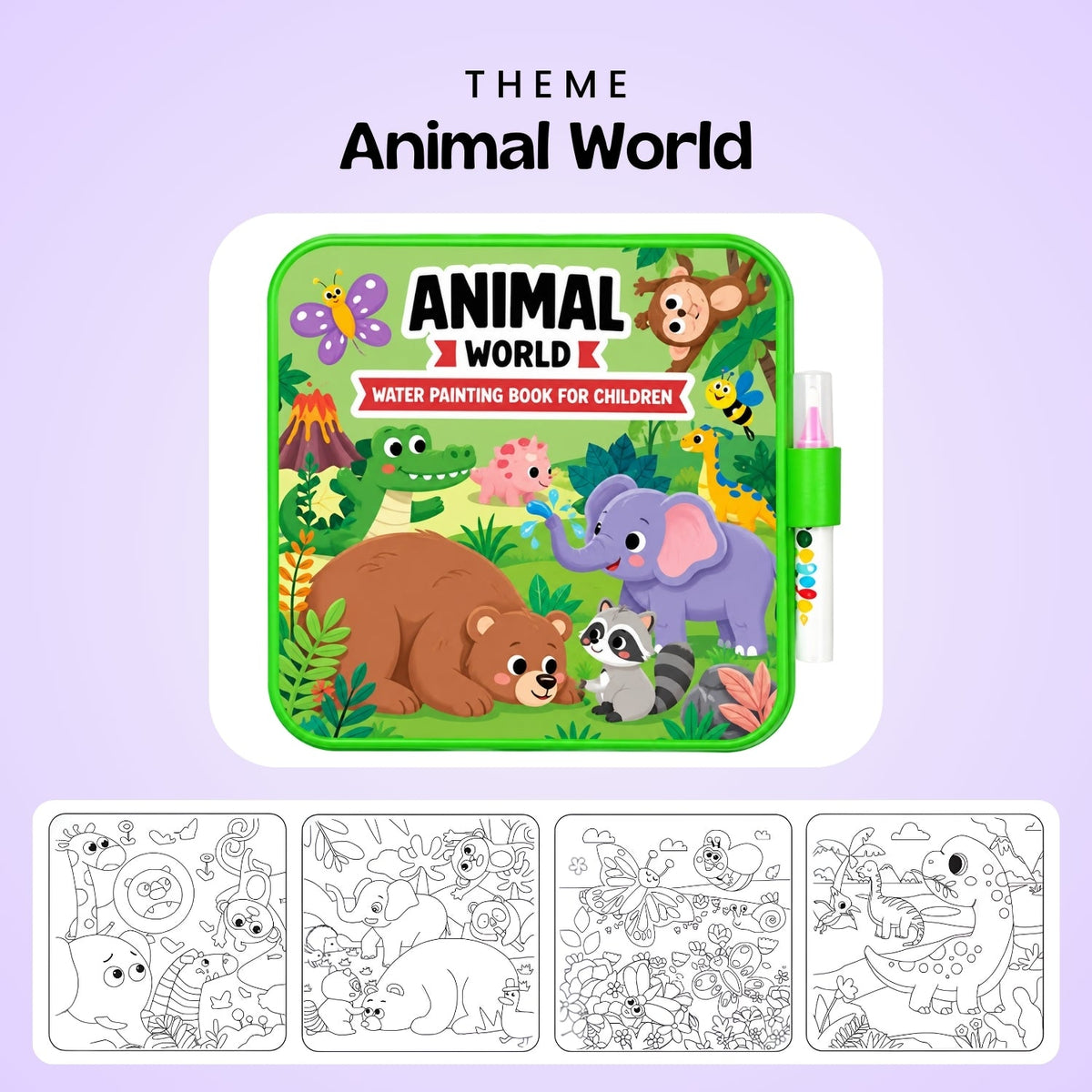 TibaToes MagicSplash Water Coloring Book