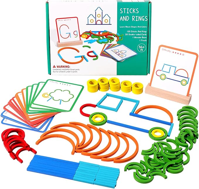 Montessori Masterpieces: Sticks & Rings Builder