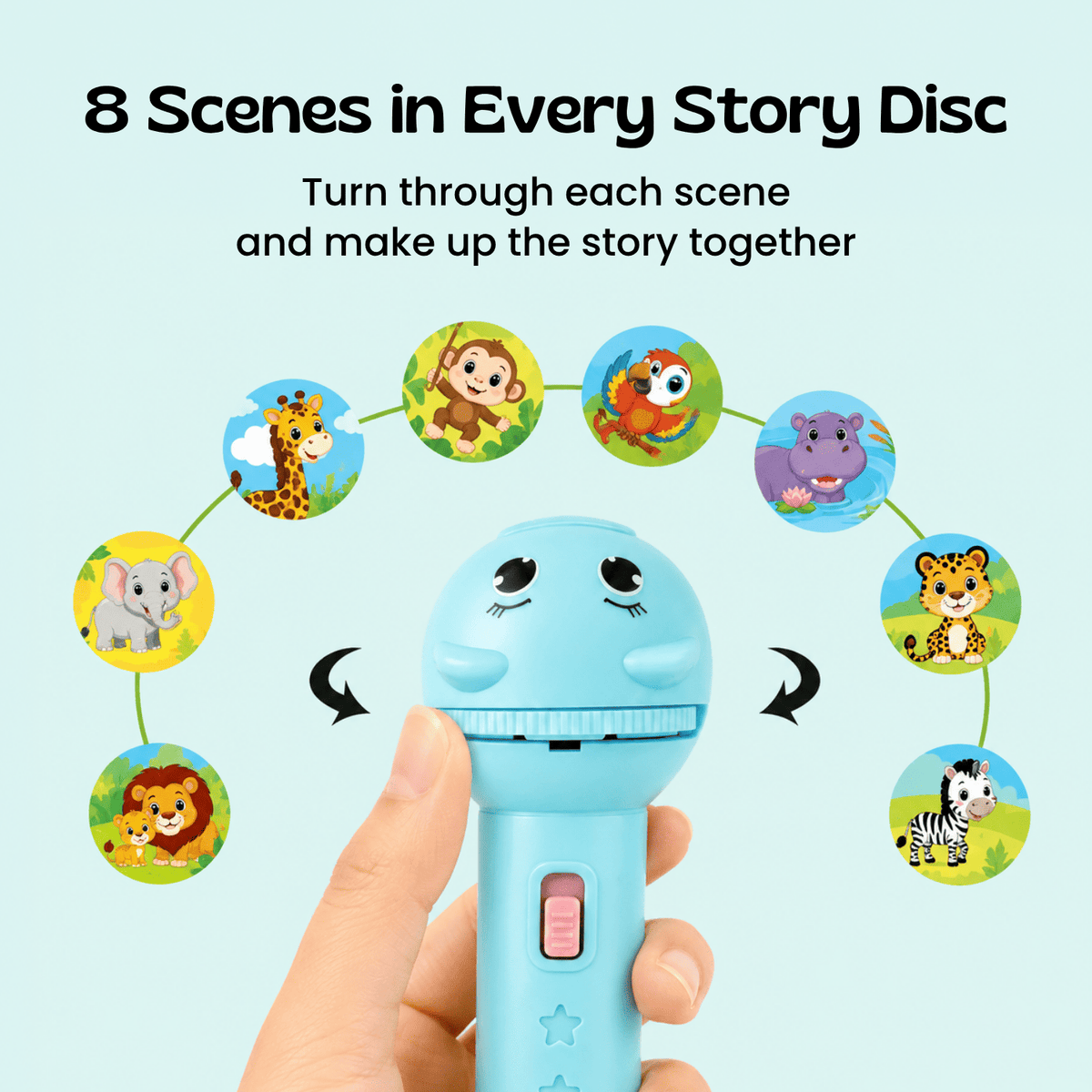 TibaToes Animal Story Projection Flashlight