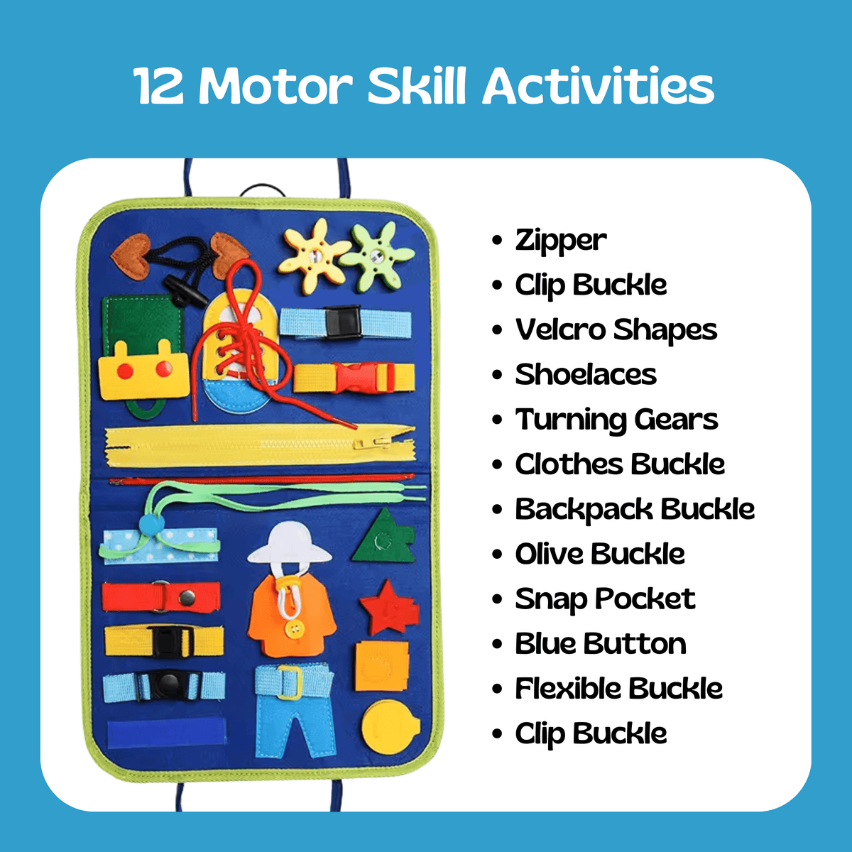 TibaToes™ Montessori Busy Board