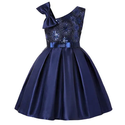 Girl Flower Sequins Christmas Dress