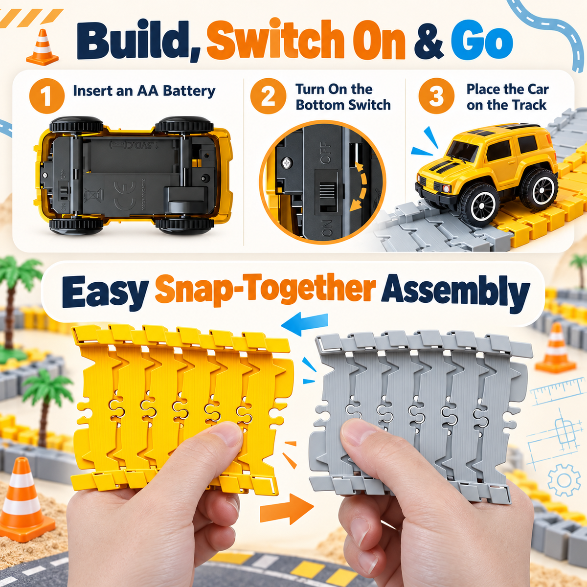 Kids Flexible Race Track Set