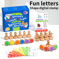 Montessori Alphabet, Number and Shape Learning Stamps