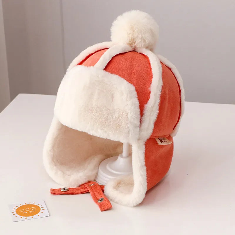 Earflap Fur Baby Hat