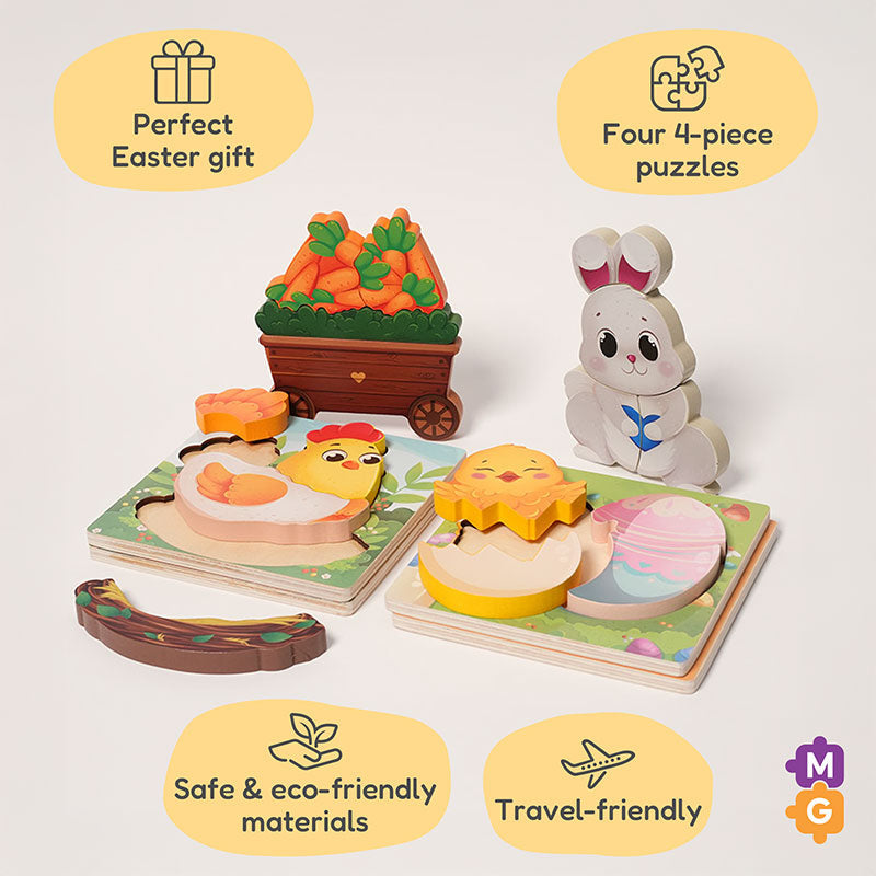 Montessori Easter Puzzles (4 Pack)