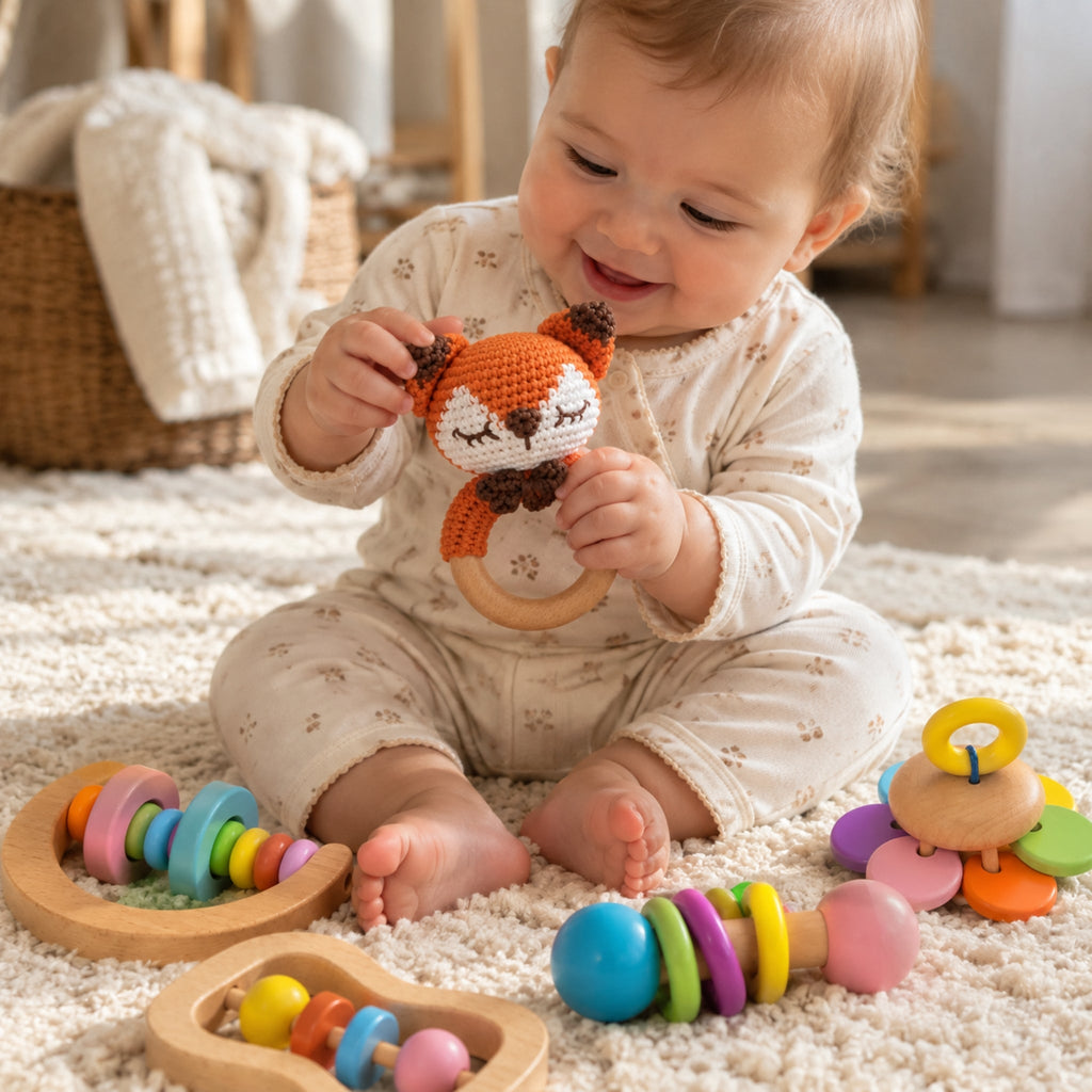 Montessori Baby Rattle Set
