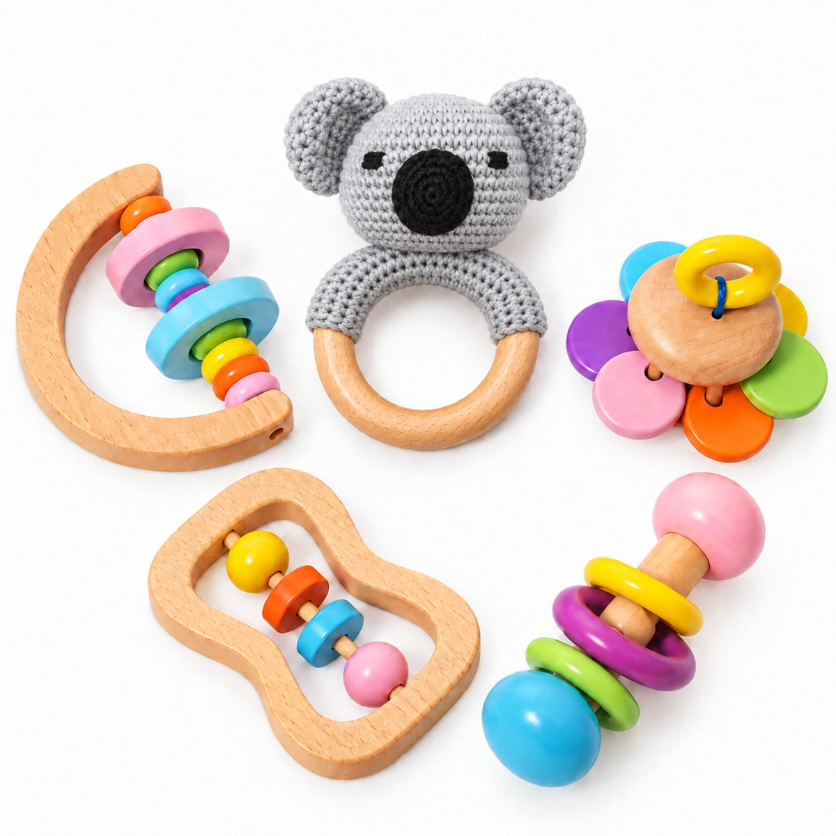 Montessori Baby Rattle Set