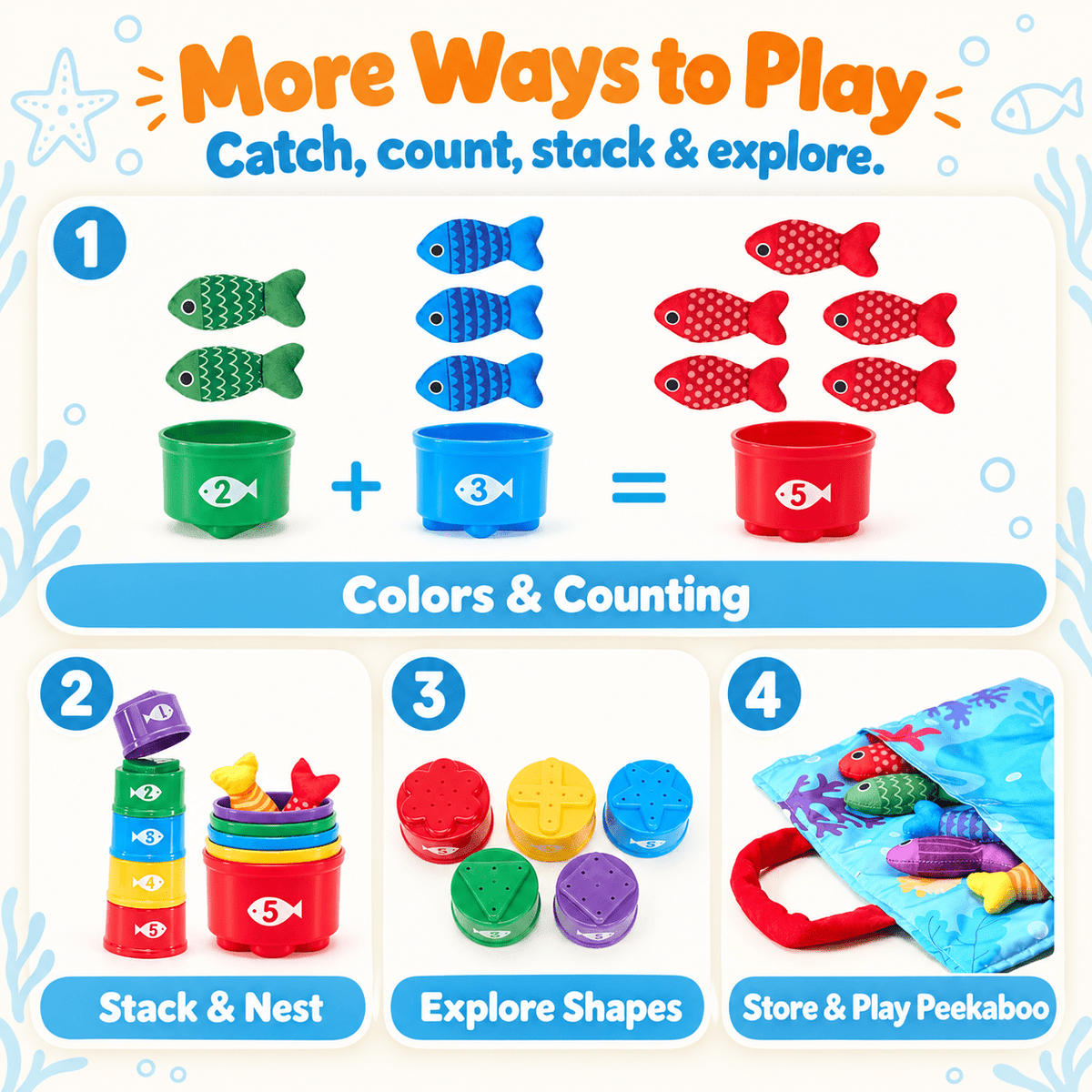 Montessori Catch & Count Fishing Set