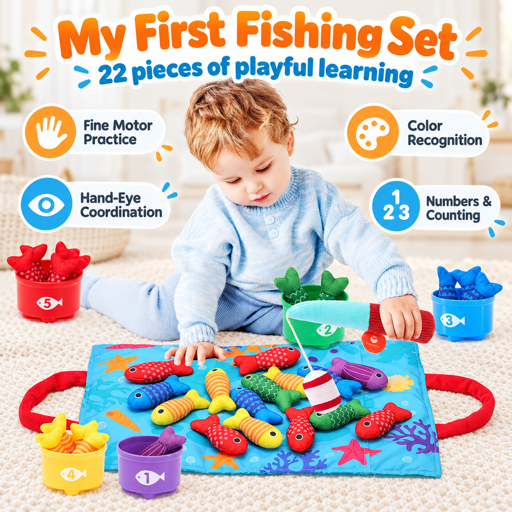 Montessori Catch & Count Fishing Set