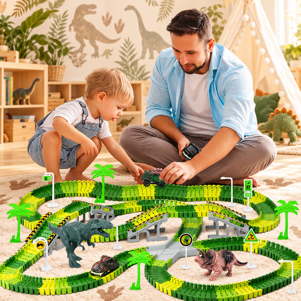 Montessori Dino World Race Track