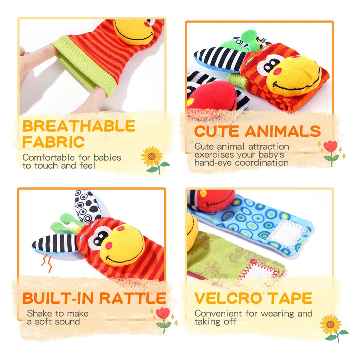 Montessori Rattle Socks Set