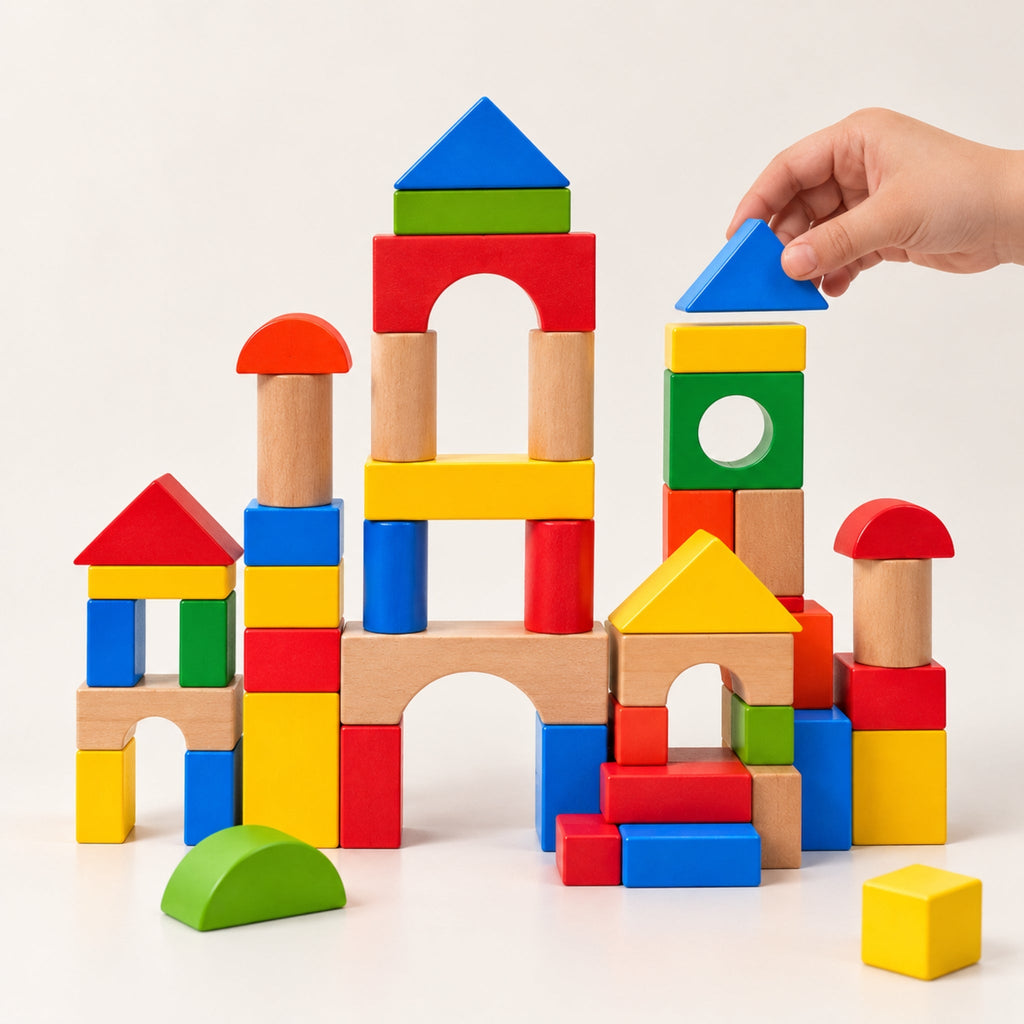 Montessori Wooden Building Blocks