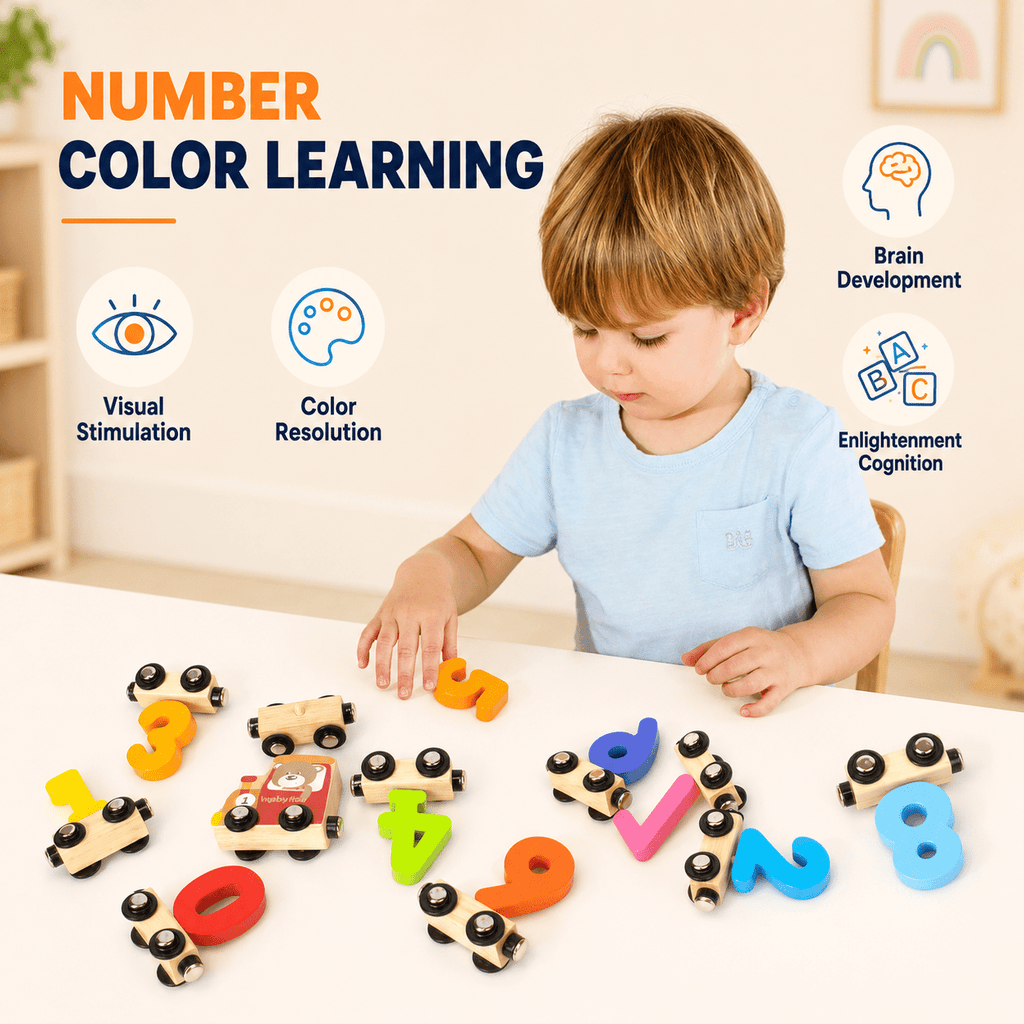 Montessori Wooden Number Train Set