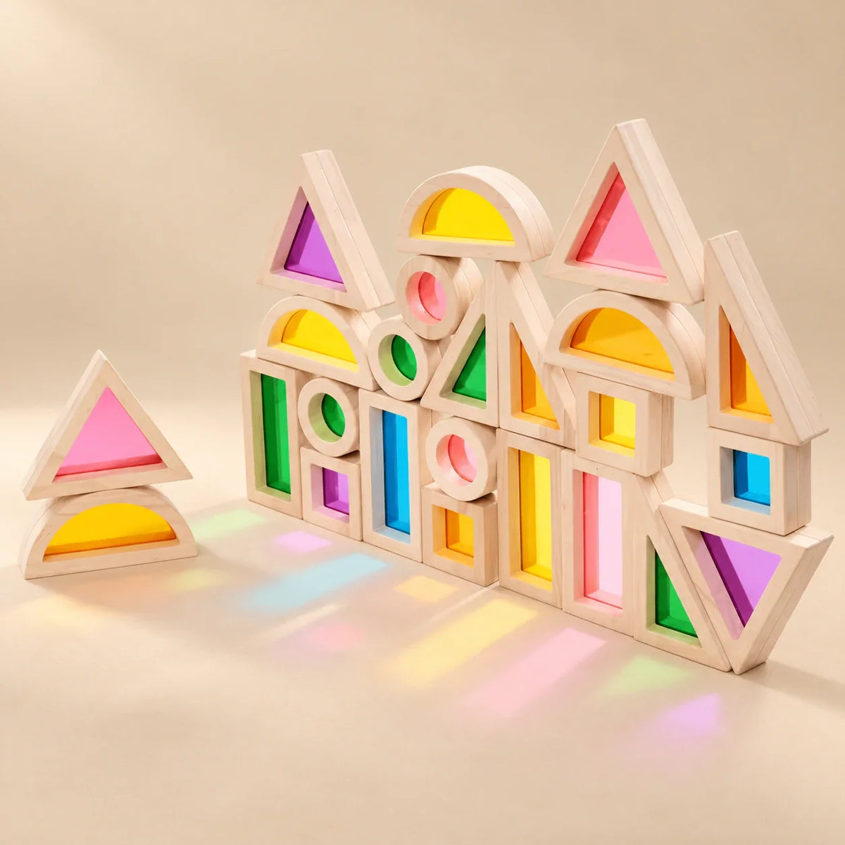 TibaToes™ Rainbow Light-Up Building Blocks