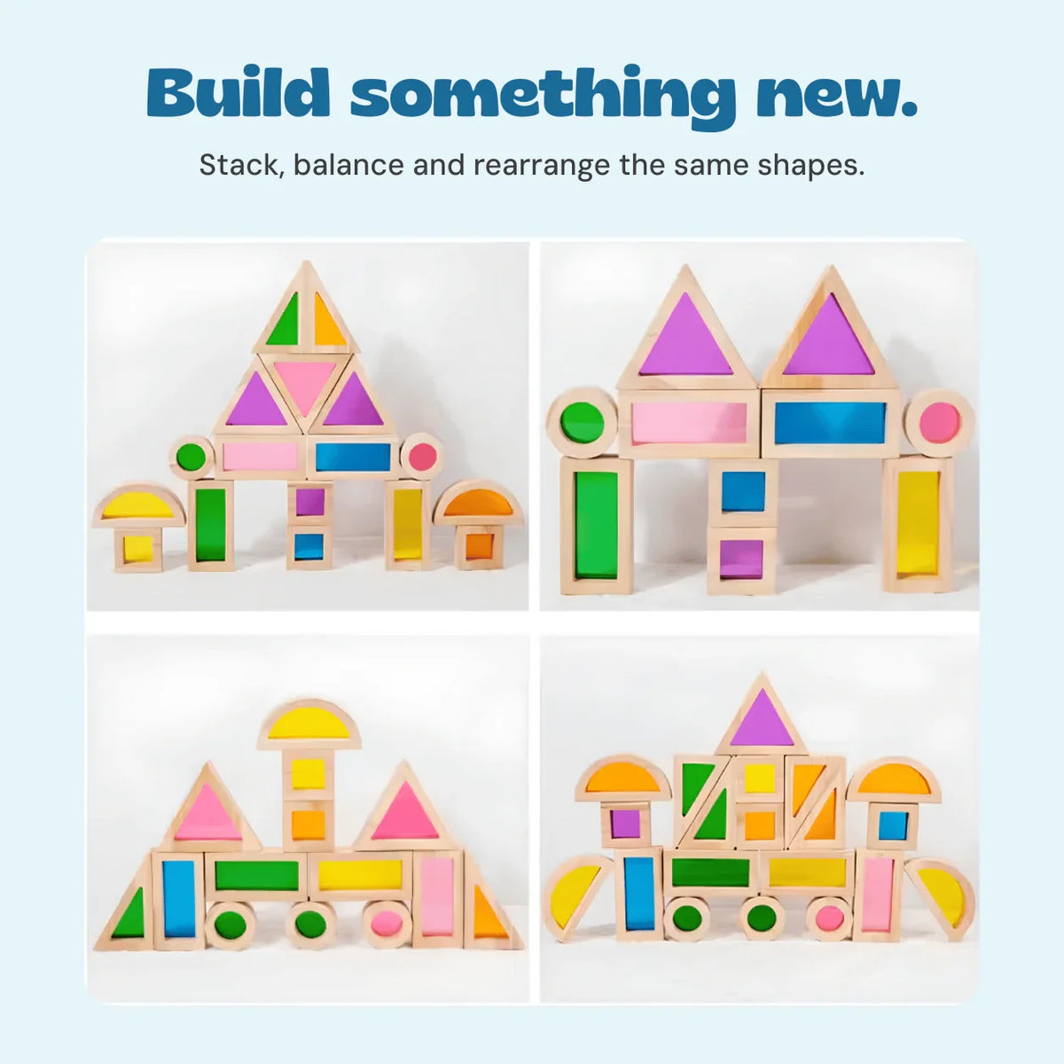 TibaToes™ Rainbow Light-Up Building Blocks