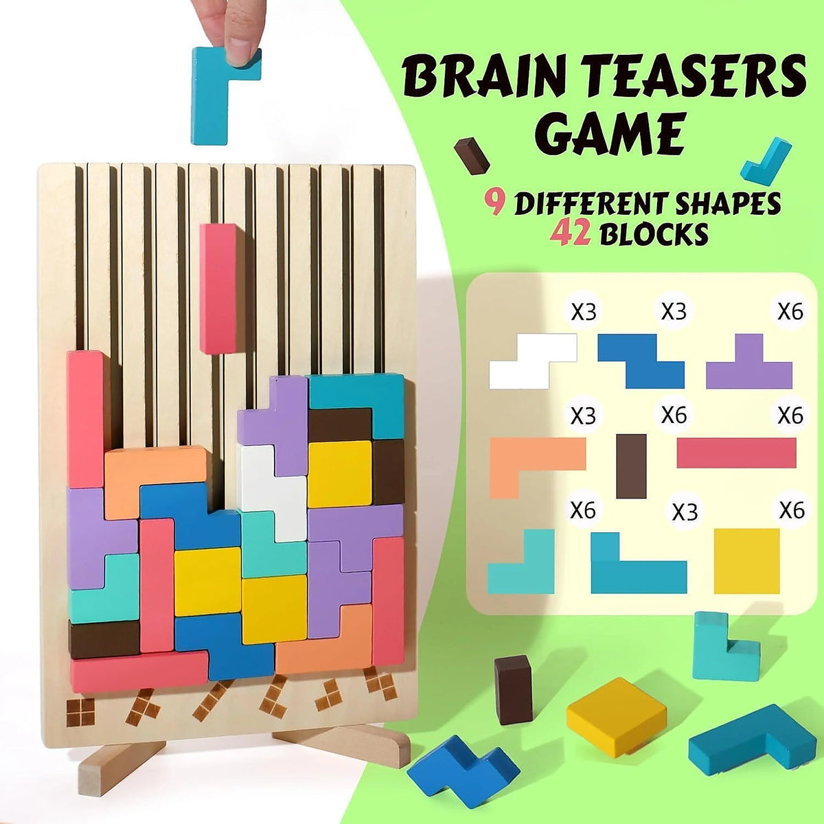 Montessori 3D Tangram Puzzle Blocks