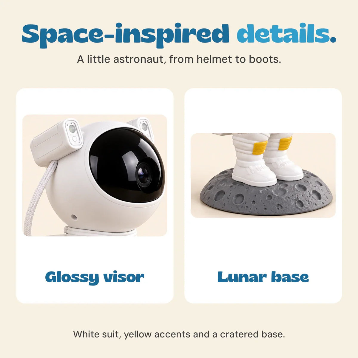 TibaToes™ Astronaut Galaxy Night Light Projector