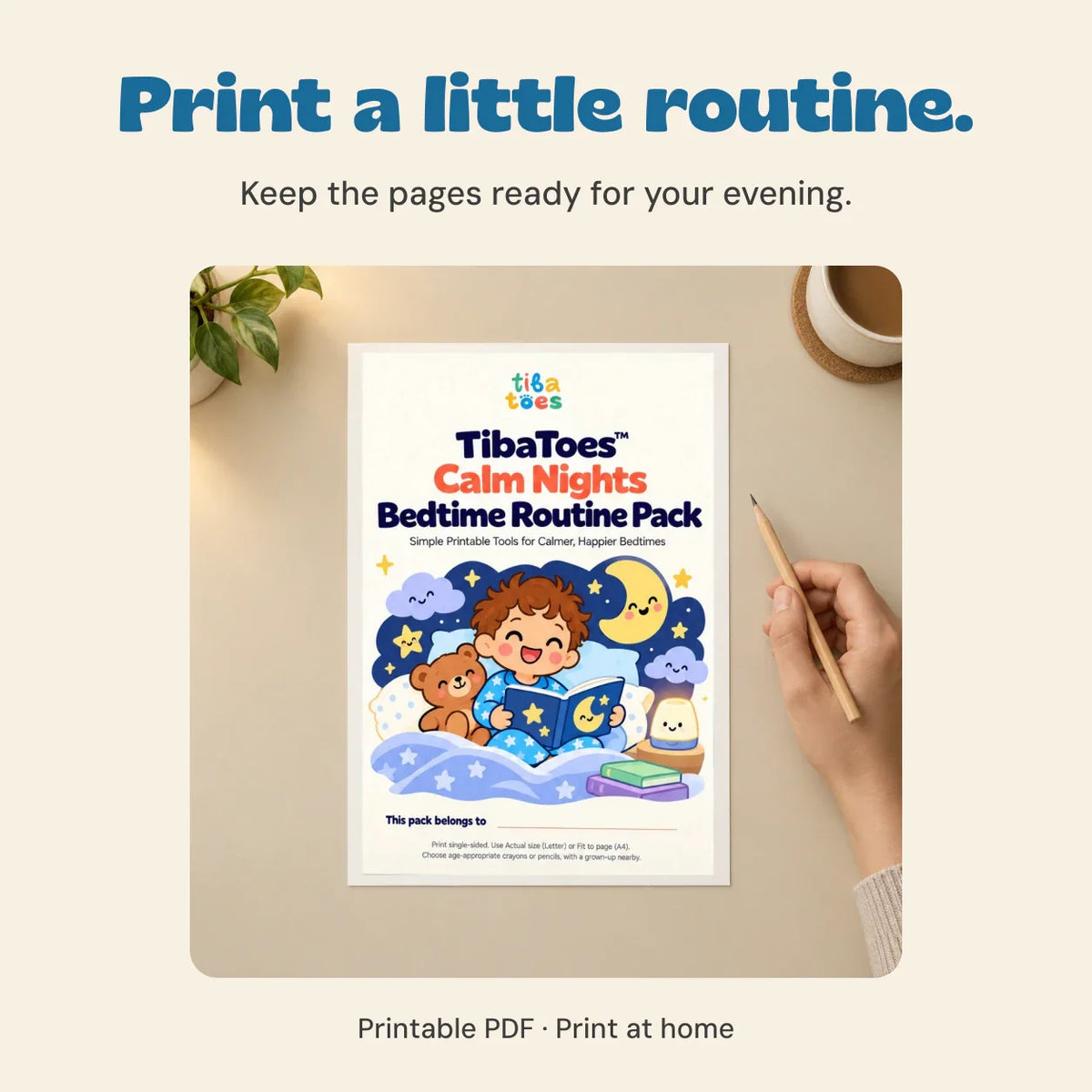 TibaToes™ Calm Nights Bedtime Routine Pack