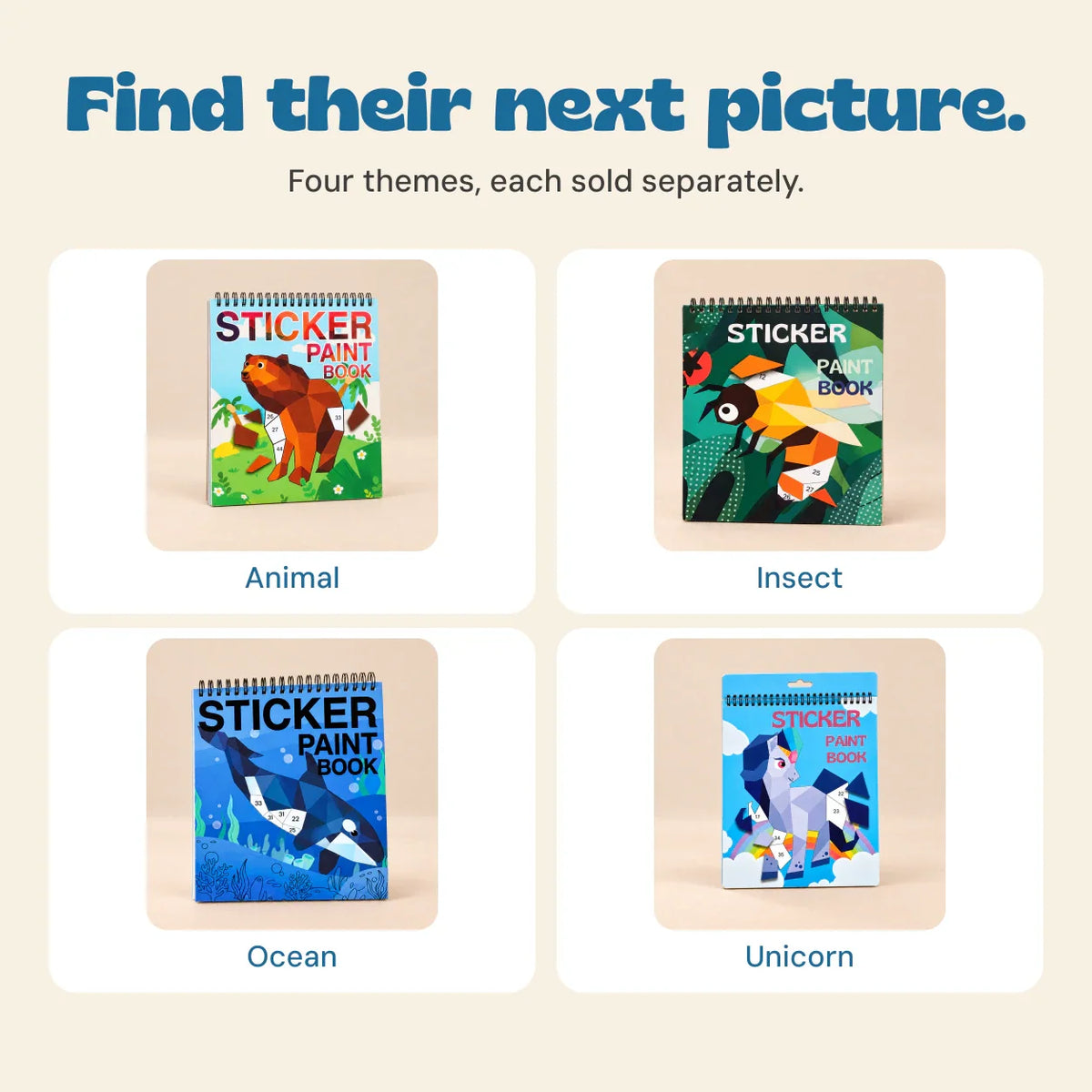 TibaToes™ StickerPaint Number Art Book