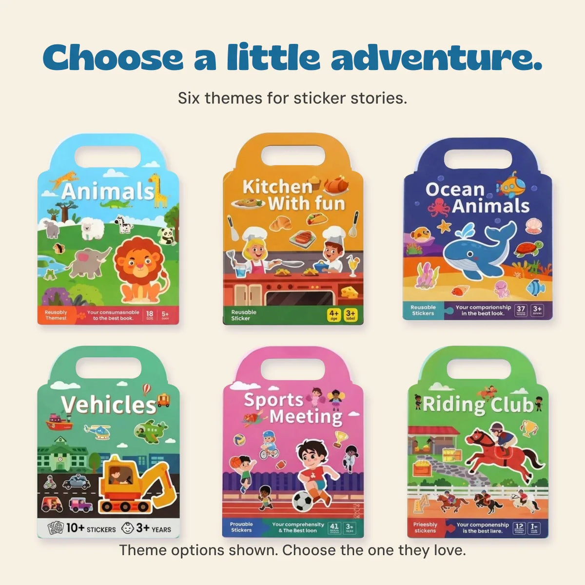 TibaToes™ PuffyScene Reusable Sticker Book