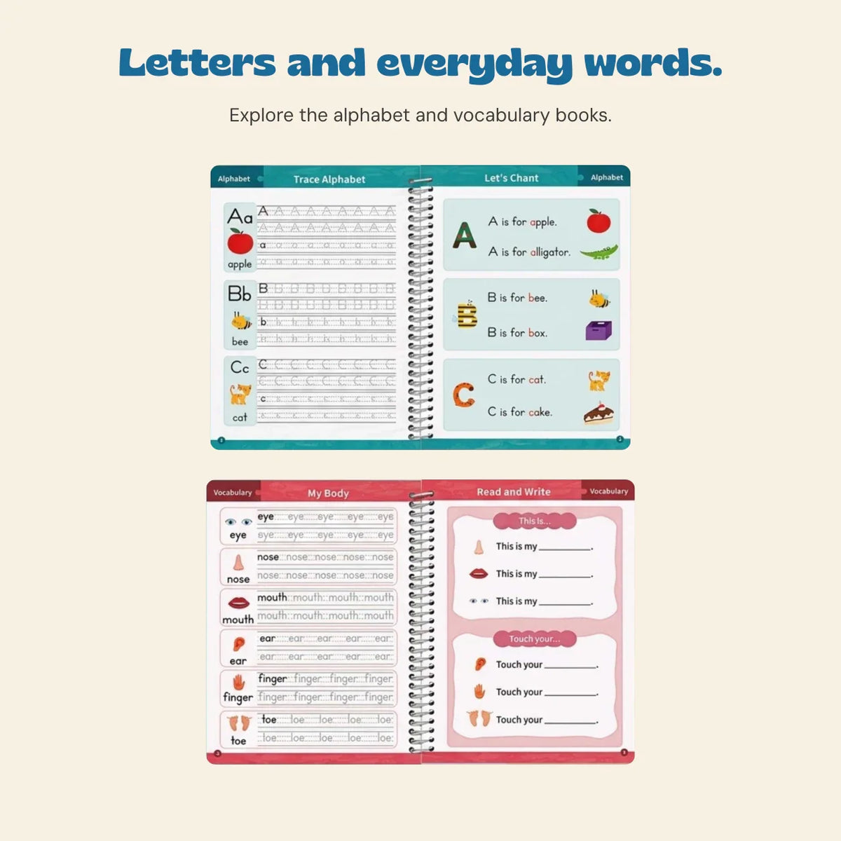 TibaToes™ Trace & Grow Reusable Writing Books