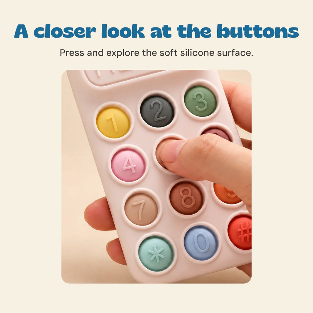 TibaToes™ Click & Calm Silicone Phone Teether