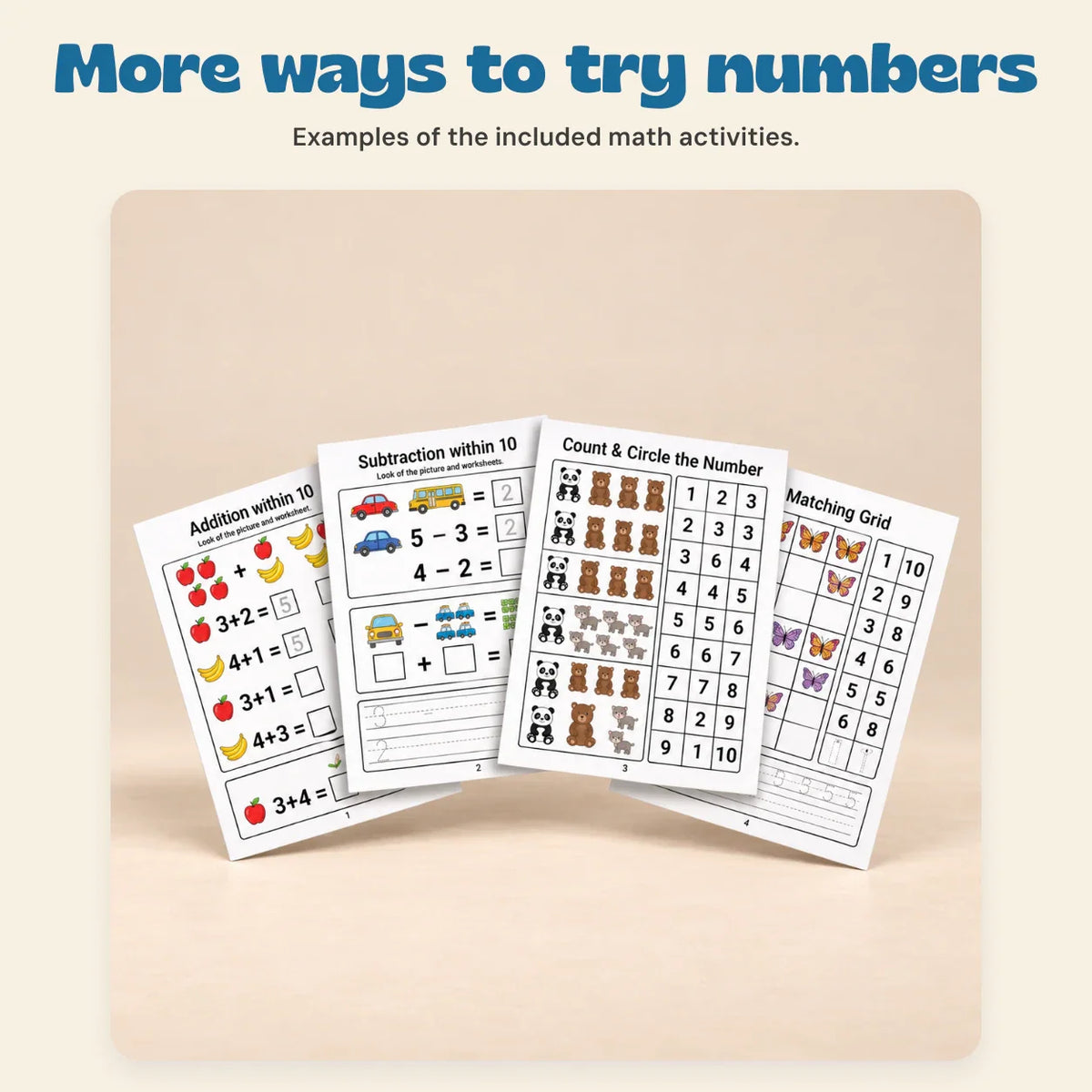TibaToes™ Count & Trace Math Workbook