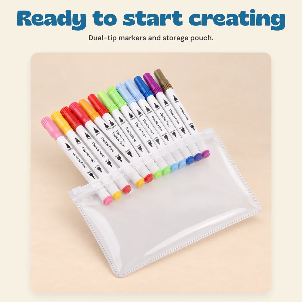 TibaToes™ RainbowBrush Dual-Tip Marker Set