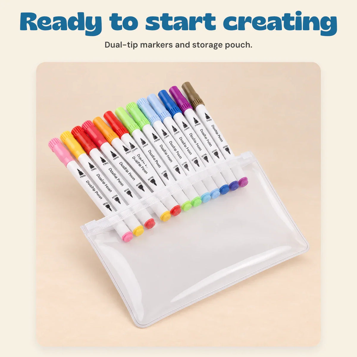 TibaToes™ RainbowBrush Dual-Tip Marker Set