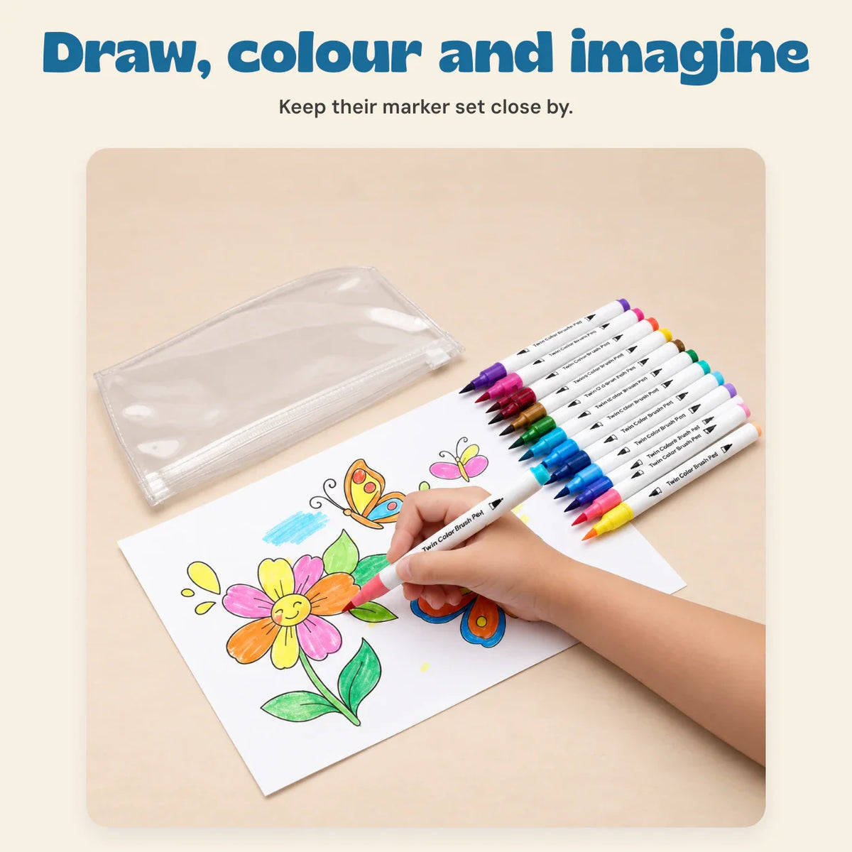 TibaToes™ RainbowBrush Dual-Tip Marker Set