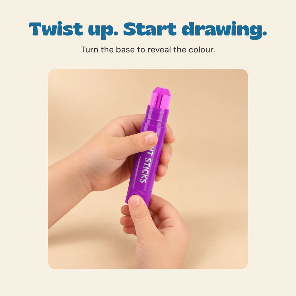 TibaToes™ RainbowGlide Washable Paint Sticks