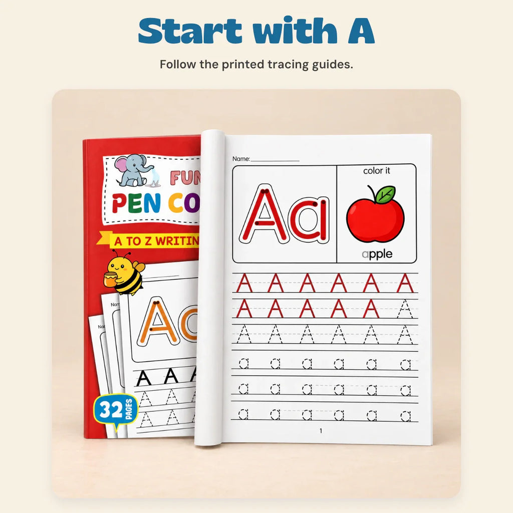 TibaToes™ AlphabetQuest Tracing Workbook