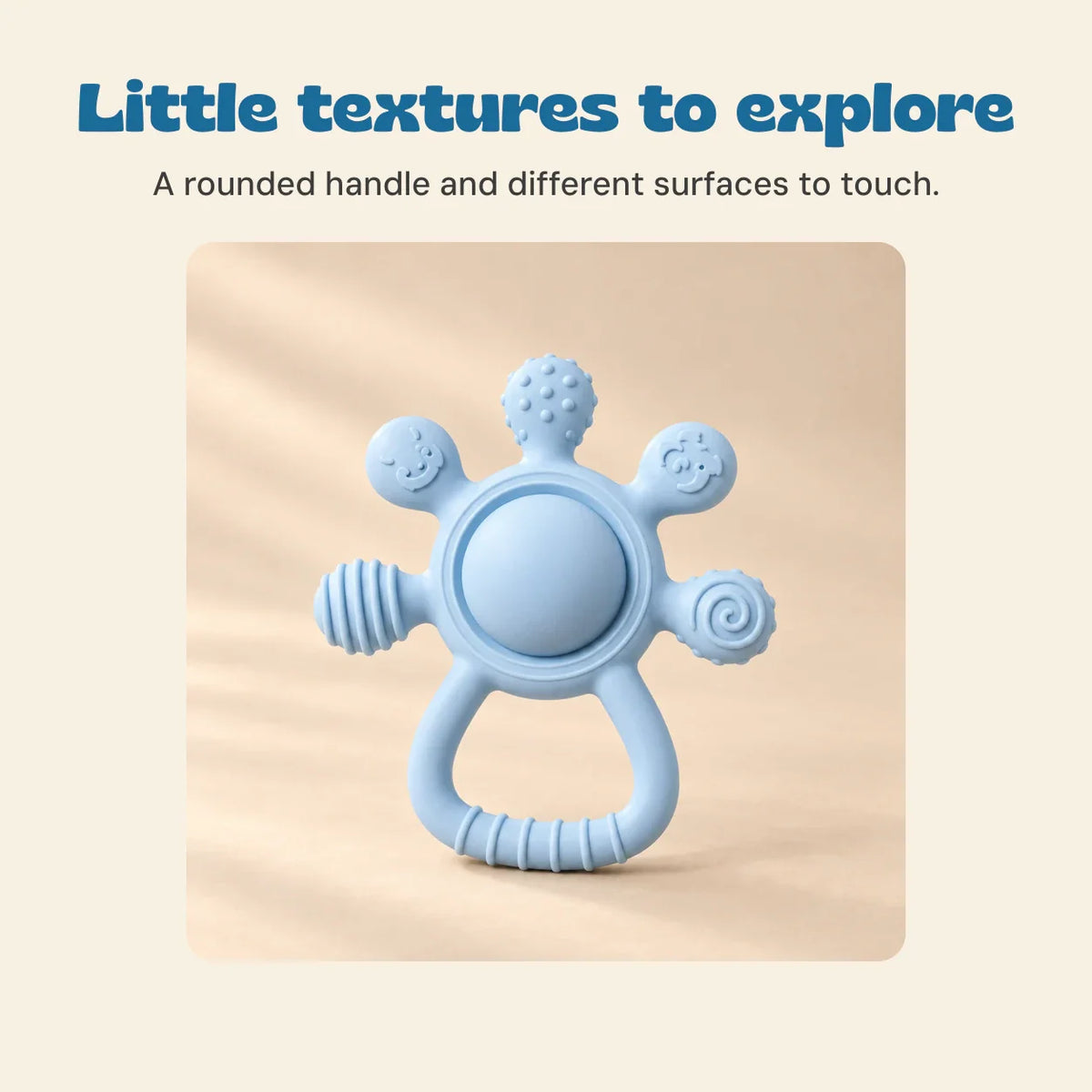 TibaToes™ LittleGrip Silicone Teether Rattle