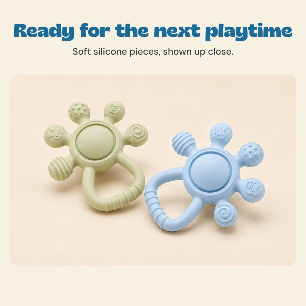 TibaToes™ LittleGrip Silicone Teether Rattle