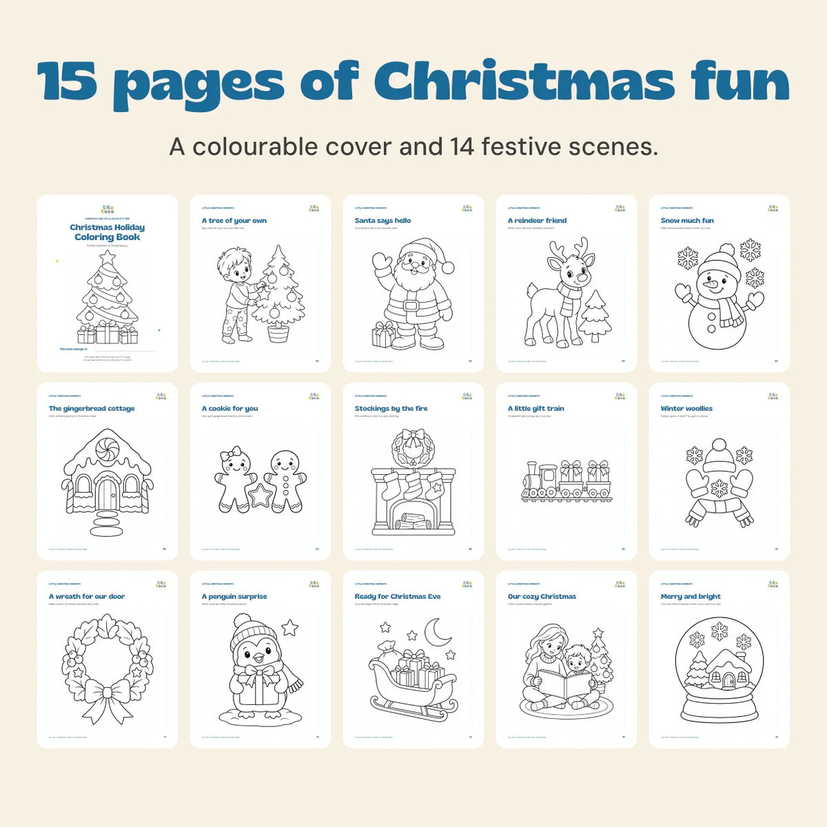 TibaToes™ Christmas Coloring Book