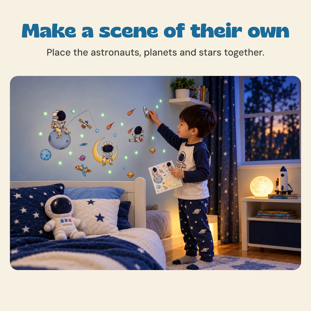 TibaToes™ Astronaut Night Glow Stickers