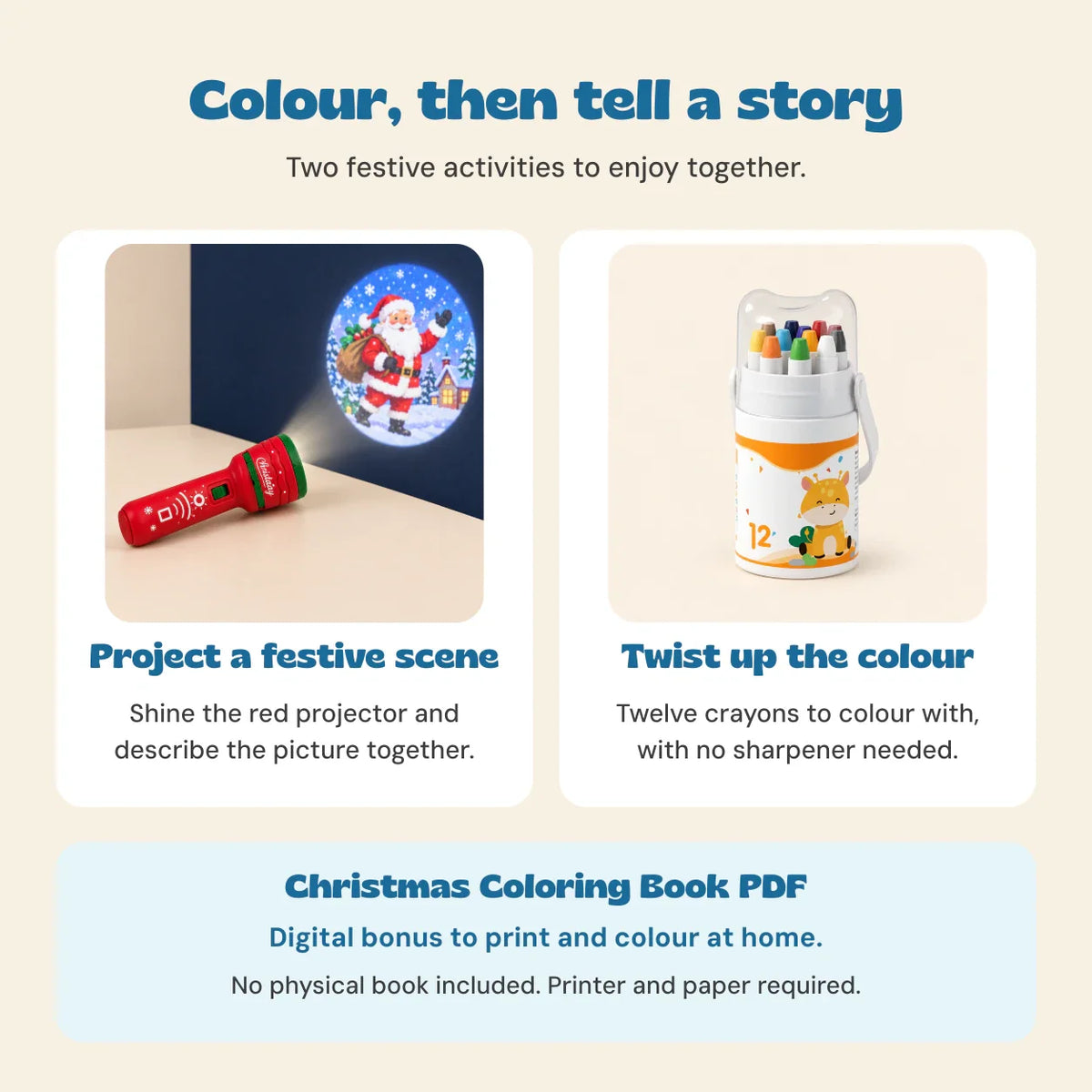 TibaToes™ Christmas Eve Story & Colour Gift Bundle