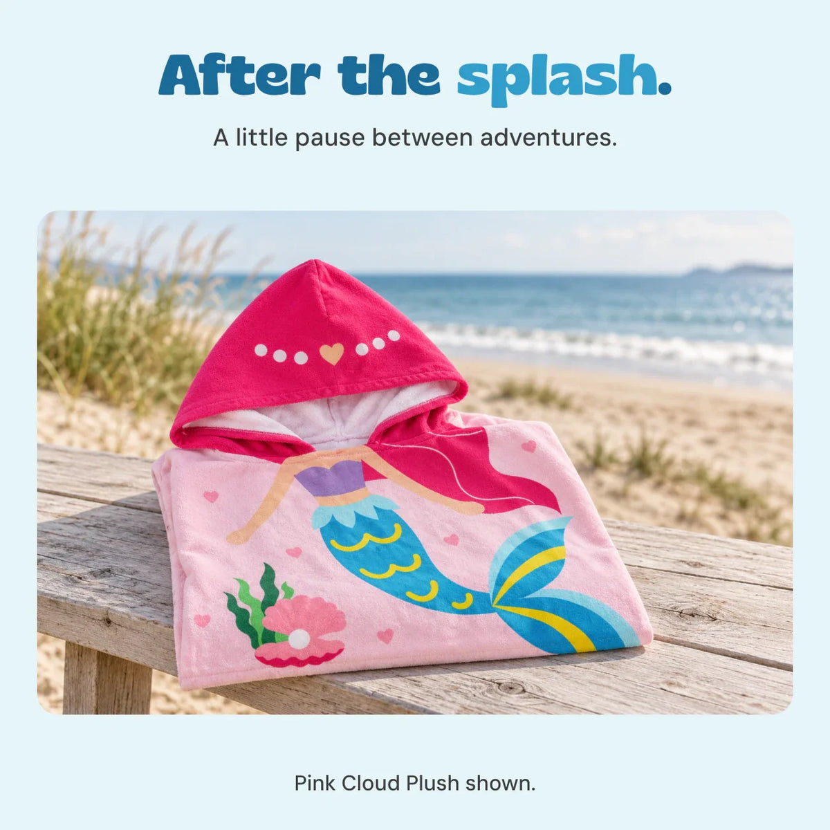 TibaToes™ Kids Hooded Beach Poncho Towel (3-8 years)