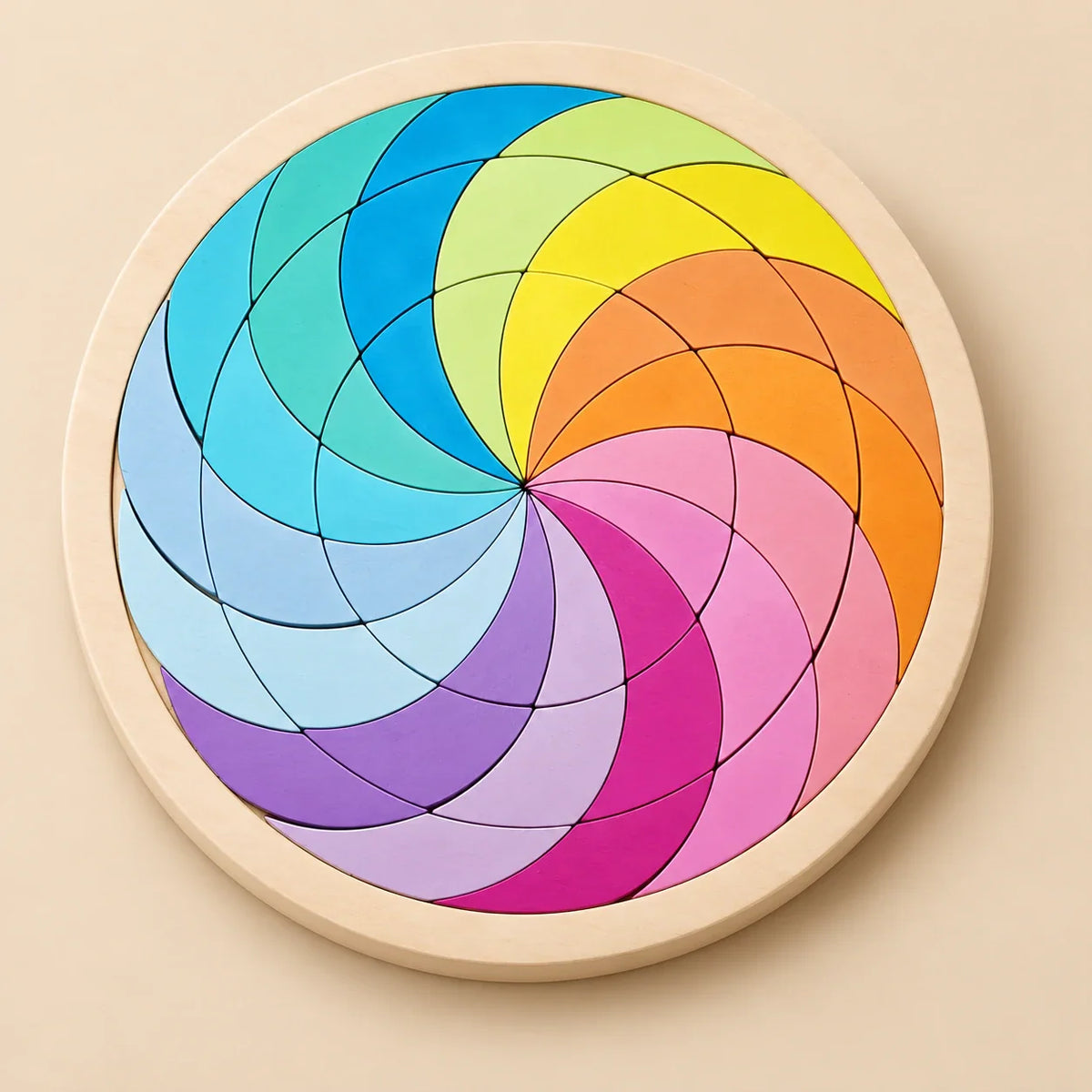 TibaToes™ Rainbow Mandala Puzzle Blocks