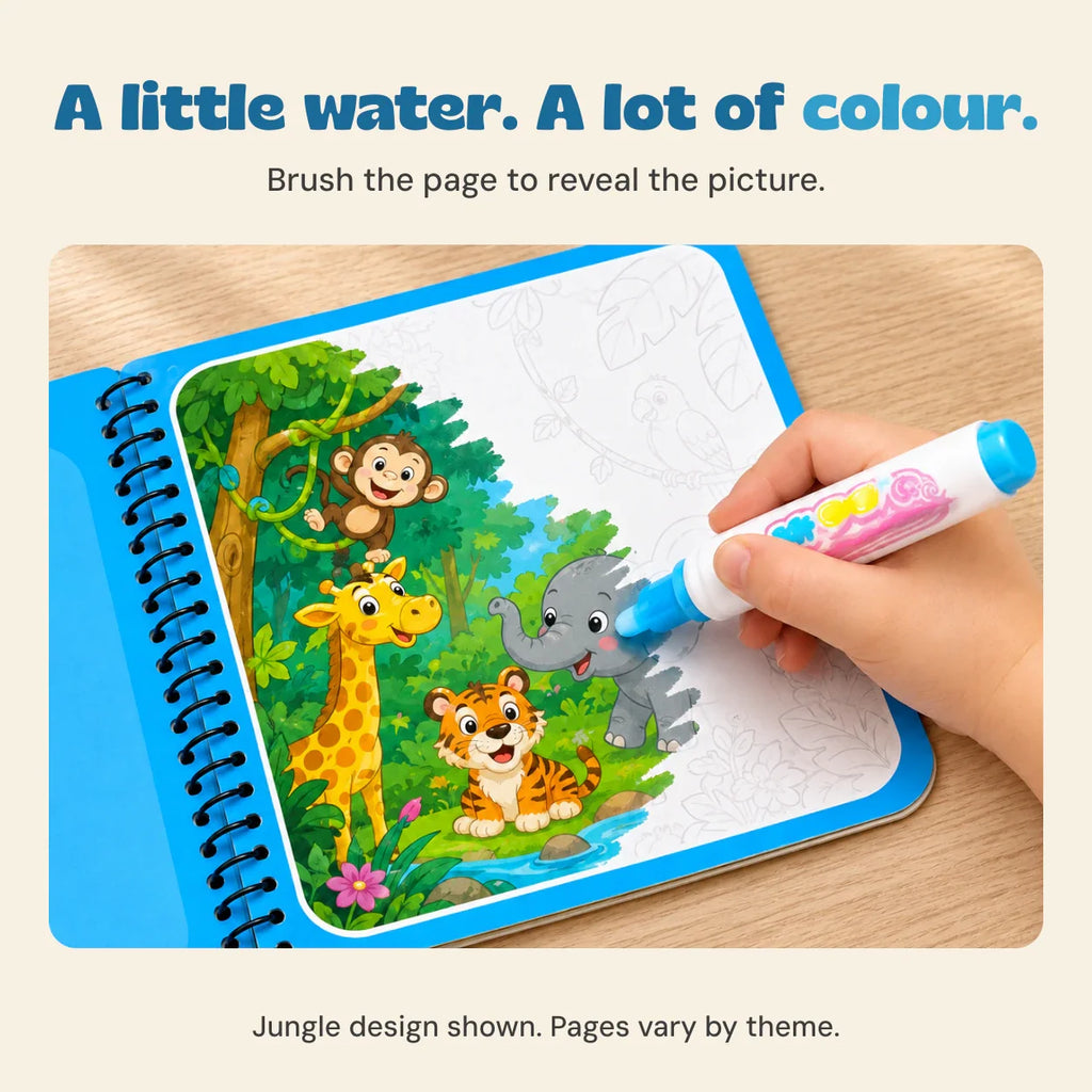 TibaToes™ Mess-Free Reusable Water Coloring Books