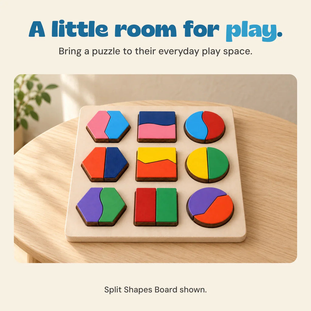 TibaToes™ Montessori Wooden Shape Puzzle