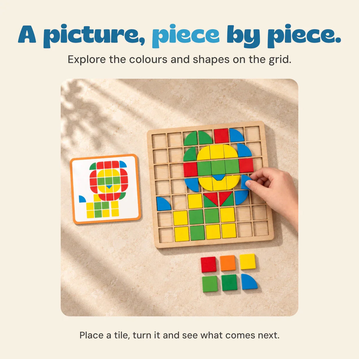 TibaToes™ MosaicMind Pattern Puzzle Board