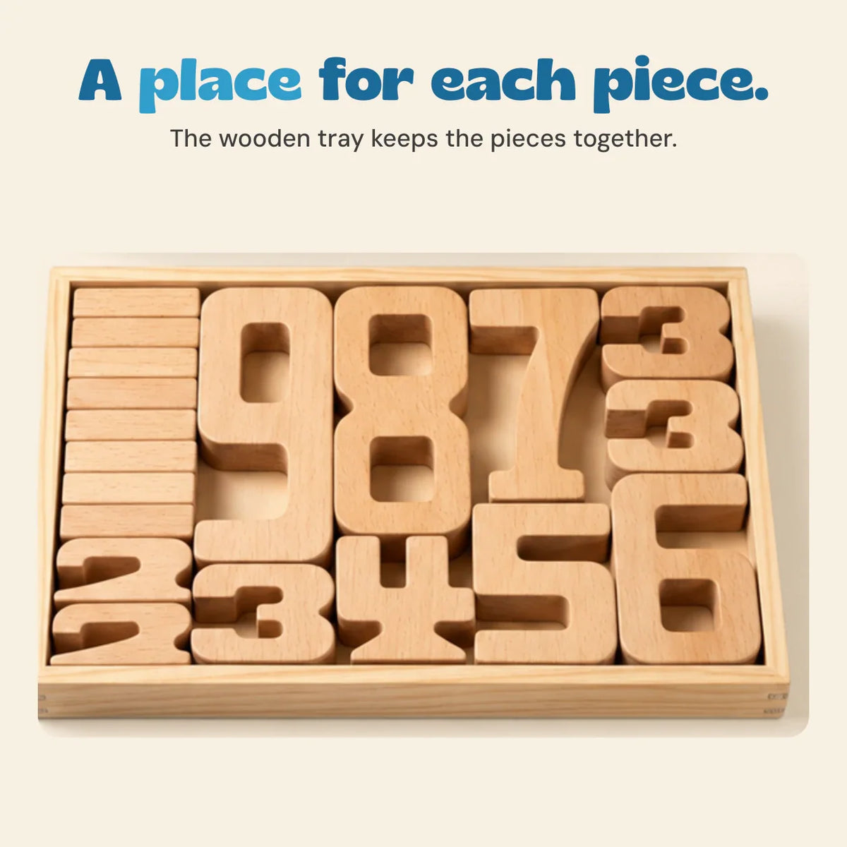 TibaToes™ NumberNest Wooden Counting Blocks