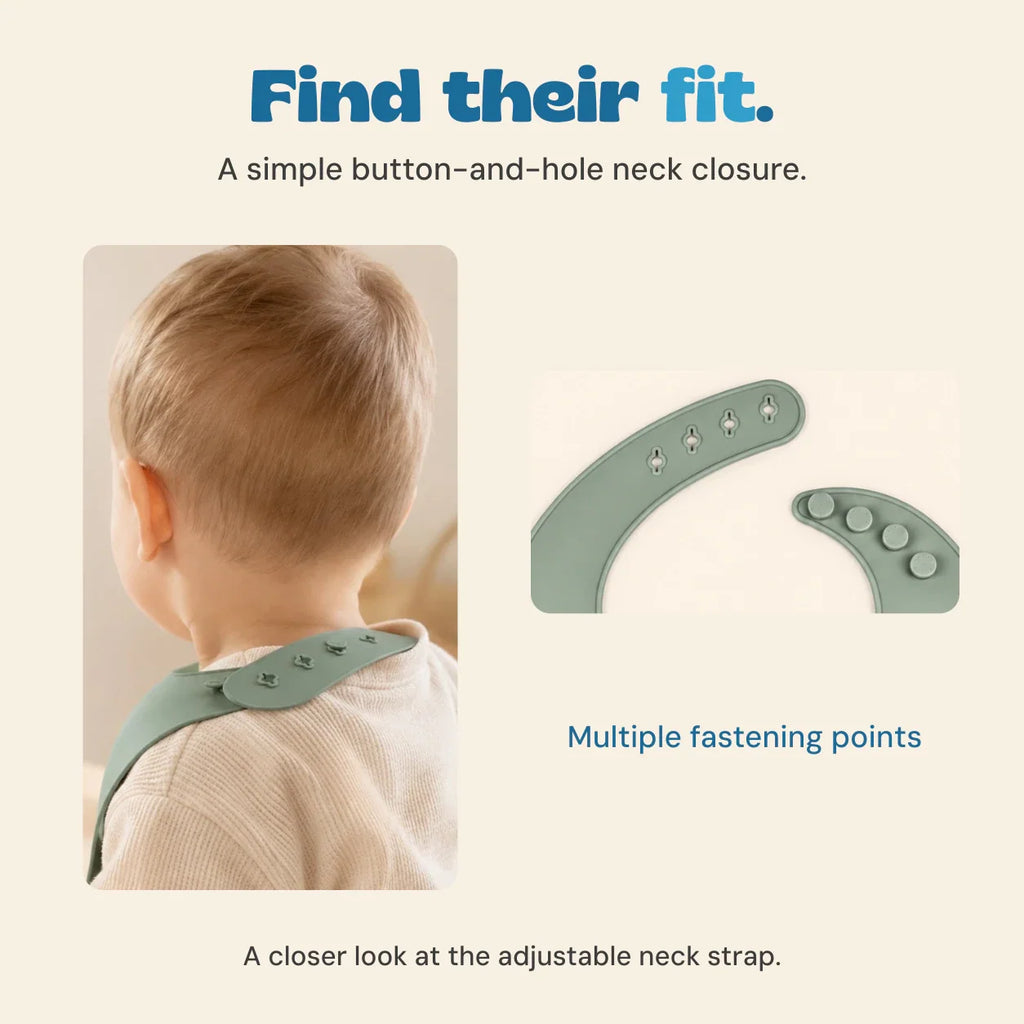 TibaToes™ PandaEar Silicone Catch Bib