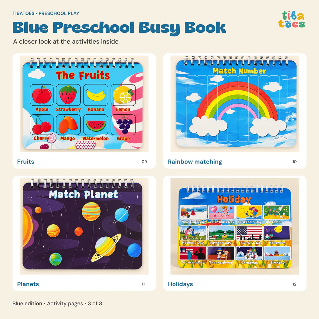TibaToes™ Montessori Preschool Busy Book