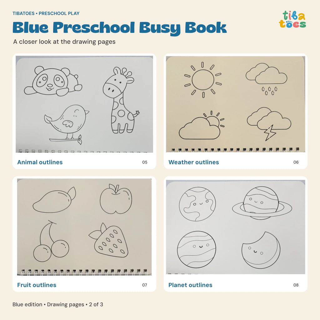 TibaToes™ Montessori Preschool Busy Book