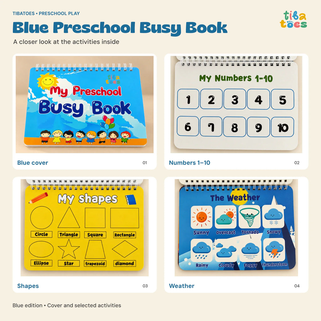 TibaToes™ Montessori Preschool Busy Book