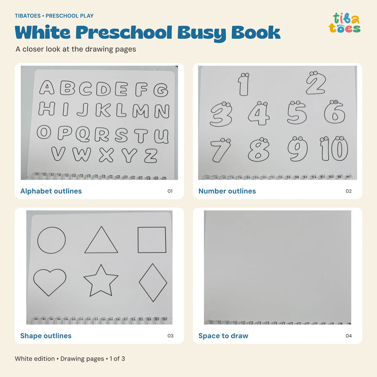 TibaToes™ Montessori Preschool Busy Book