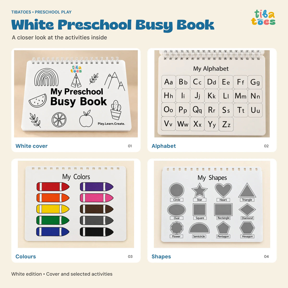 TibaToes™ Montessori Preschool Busy Book